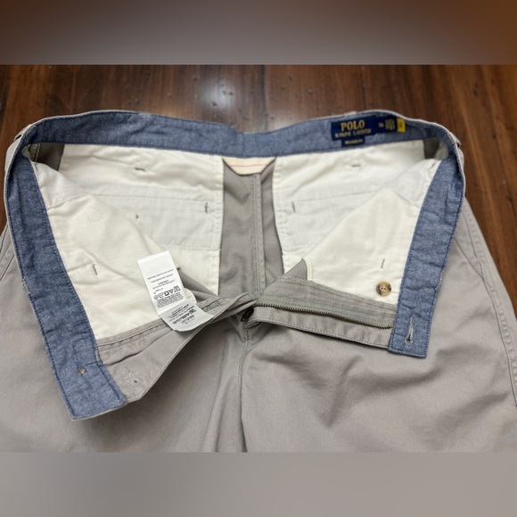 Polo Ralph Lauren Rugged Chino Surplus Shorts Size 34 Gray Khaki Preppy Golf EUC - Picture 10 of 16